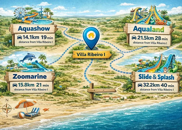 Villa Heated Pool 6 Bedroom Private In Center Of Olhos De Agua